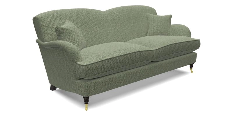 Kentwell 3 Seater 2 Hump Sofa in RHS Botanicals Henry Moon Lions Tail Teal