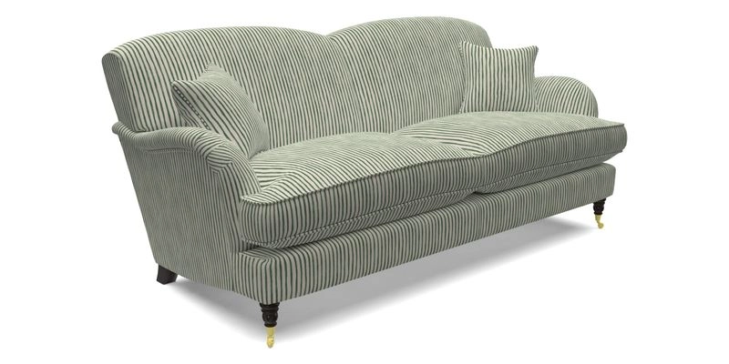 Kentwell 3 Seater 2 Hump Sofa in RHS Botanicals Henry Moon Lions Tail Teal