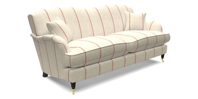 Kentwell 3 Seater 2 Hump Sofa in RHS Botanicals Henry Moon Lions Tail Teal