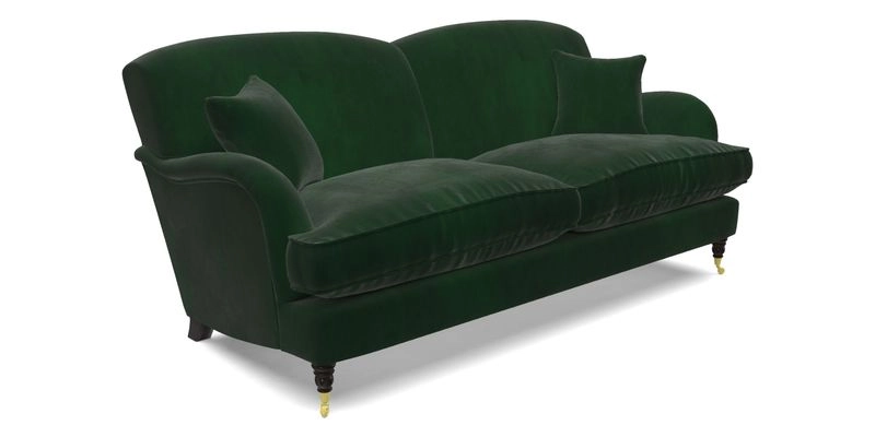 Kentwell 3 Seater 2 Hump Sofa in RHS Botanicals Henry Moon Lions Tail Teal