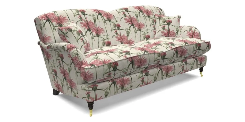 Kentwell 3 Seater 2 Hump Sofa in RHS Botanicals Henry Moon Lions Tail Teal