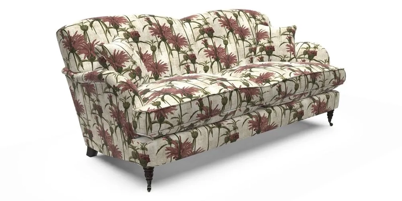 Kentwell 3 Seater 2 Hump Sofa in RHS Botanicals Henry Moon Lions Tail Teal