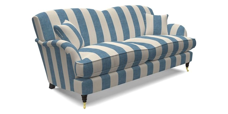 Kentwell 3 Seater 2 Hump Sofa in RHS Botanicals Henry Moon Lions Tail Teal