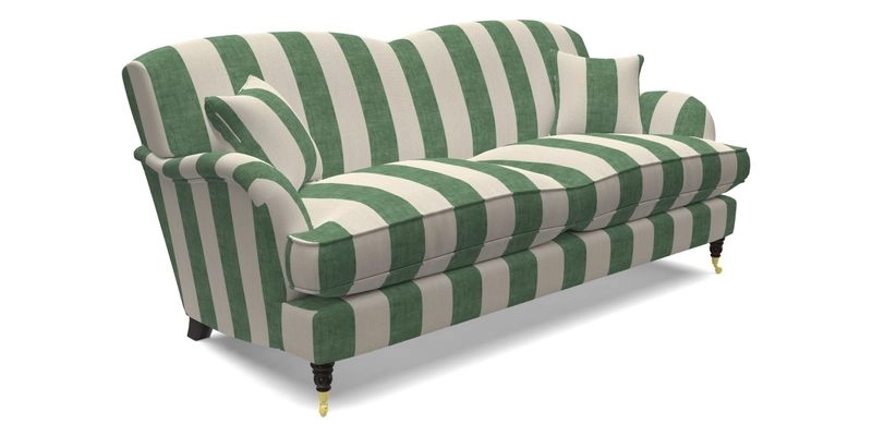 Kentwell 3 Seater 2 Hump Sofa in RHS Botanicals Henry Moon Lions Tail Teal