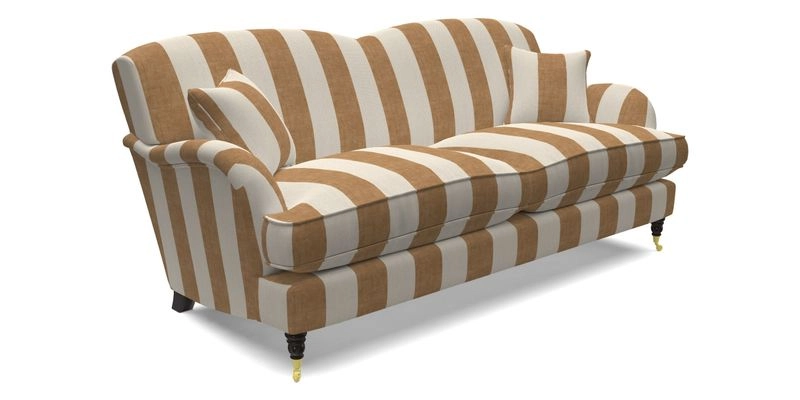 Kentwell 3 Seater 2 Hump Sofa in RHS Botanicals Henry Moon Lions Tail Teal