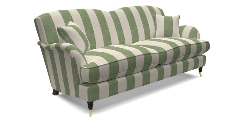 Kentwell 3 Seater 2 Hump Sofa in RHS Botanicals Henry Moon Lions Tail Teal