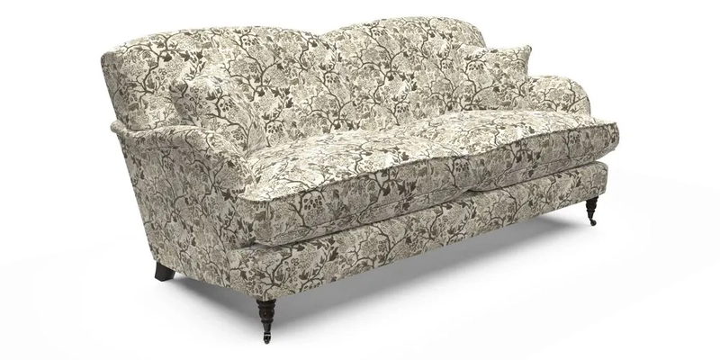 Kentwell 3 Seater 2 Hump Sofa in RHS Botanicals Henry Moon Lions Tail Teal