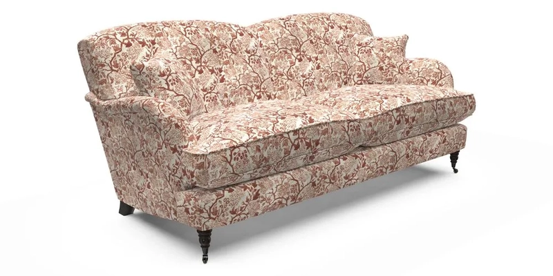 Kentwell 3 Seater 2 Hump Sofa in RHS Botanicals Henry Moon Lions Tail Teal