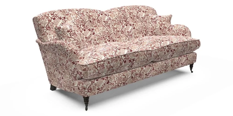 Kentwell 3 Seater 2 Hump Sofa in RHS Botanicals Henry Moon Lions Tail Teal