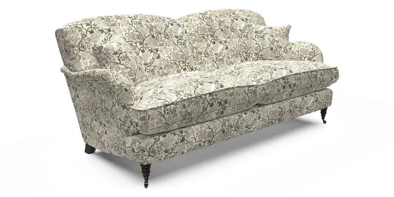 Kentwell 3 Seater 2 Hump Sofa in RHS Botanicals Henry Moon Lions Tail Teal