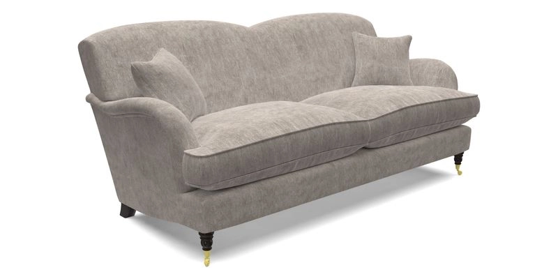 Kentwell 3 Seater 2 Hump Sofa in RHS Botanicals Henry Moon Lions Tail Teal