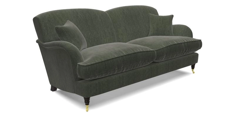 Kentwell 3 Seater 2 Hump Sofa in RHS Botanicals Henry Moon Lions Tail Teal