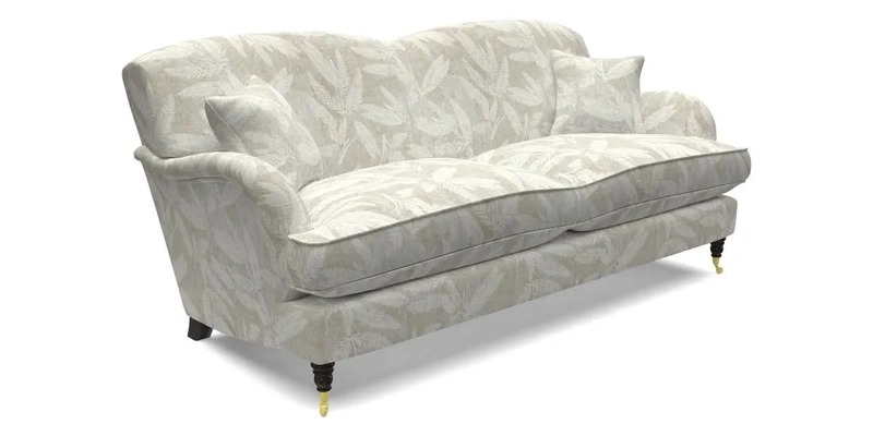 Kentwell 3 Seater 2 Hump Sofa in RHS Botanicals Henry Moon Lions Tail Teal