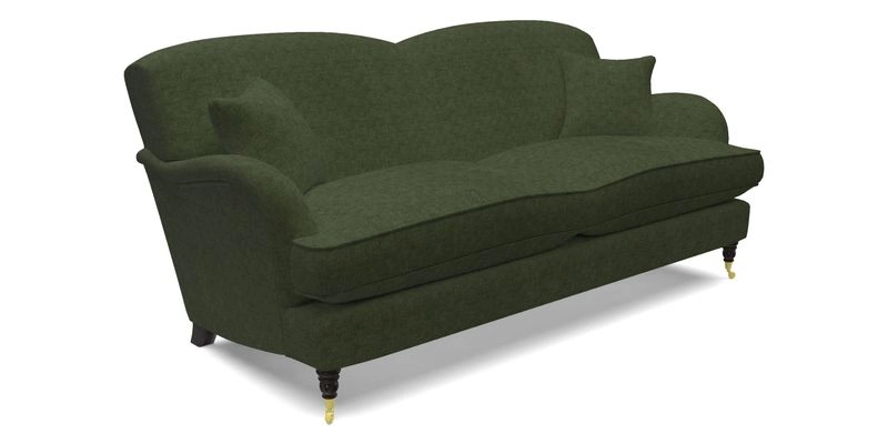 Kentwell 3 Seater 2 Hump Sofa in RHS Botanicals Henry Moon Lions Tail Teal