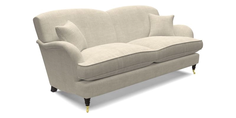 Kentwell 3 Seater 2 Hump Sofa in RHS Botanicals Henry Moon Lions Tail Teal