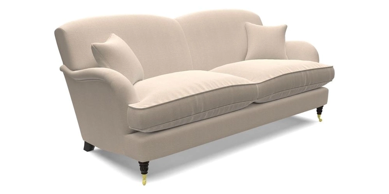 Kentwell 3 Seater 2 Hump Sofa in RHS Botanicals Henry Moon Lions Tail Teal