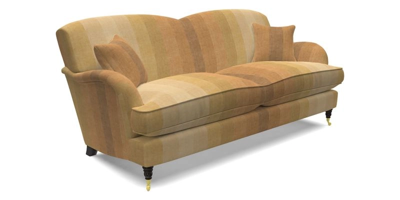 Kentwell 3 Seater 2 Hump Sofa in RHS Botanicals Henry Moon Lions Tail Teal