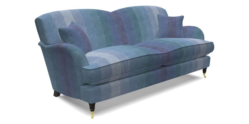 Kentwell 3 Seater 2 Hump Sofa in RHS Botanicals Henry Moon Lions Tail Teal