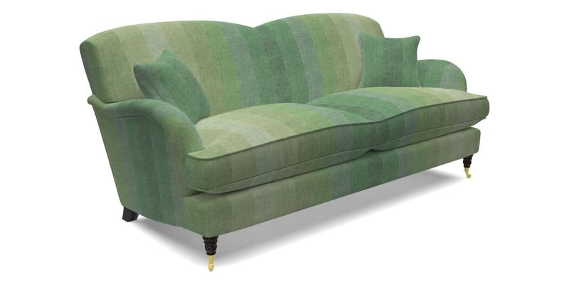Kentwell 3 Seater 2 Hump Sofa in RHS Botanicals Henry Moon Lions Tail Teal