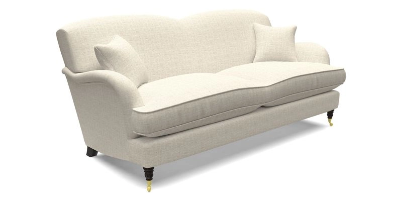 Kentwell 3 Seater 2 Hump Sofa in RHS Botanicals Henry Moon Lions Tail Teal