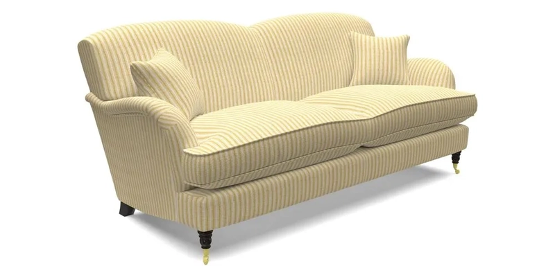 Kentwell 3 Seater 2 Hump Sofa in RHS Botanicals Henry Moon Lions Tail Teal