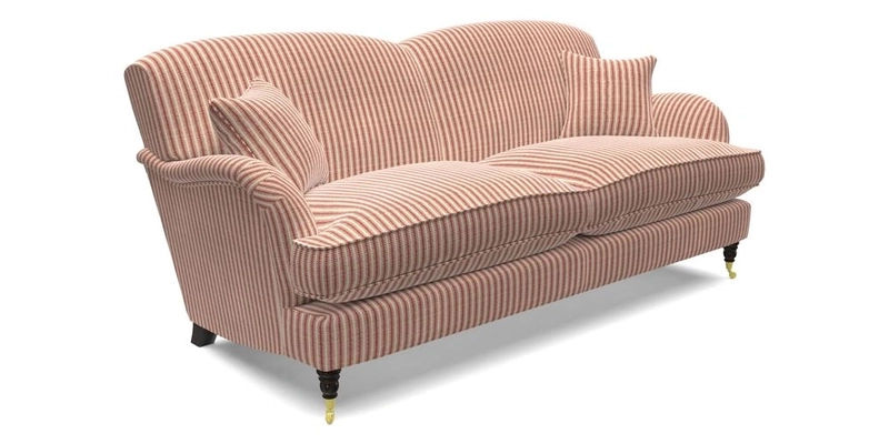 Kentwell 3 Seater 2 Hump Sofa in RHS Botanicals Henry Moon Lions Tail Teal