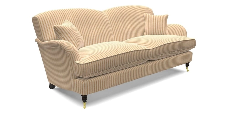 Kentwell 3 Seater 2 Hump Sofa in RHS Botanicals Henry Moon Lions Tail Teal