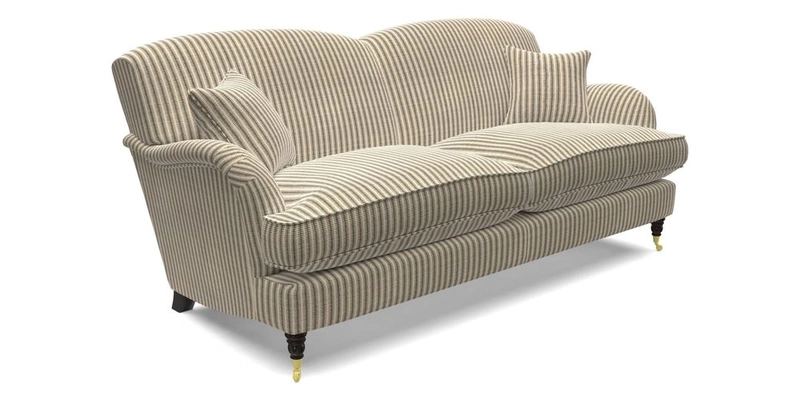 Kentwell 3 Seater 2 Hump Sofa in RHS Botanicals Henry Moon Lions Tail Teal