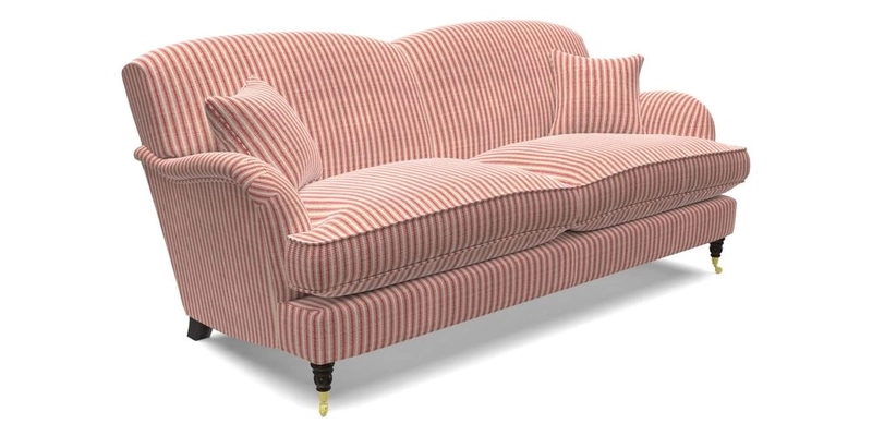 Kentwell 3 Seater 2 Hump Sofa in RHS Botanicals Henry Moon Lions Tail Teal