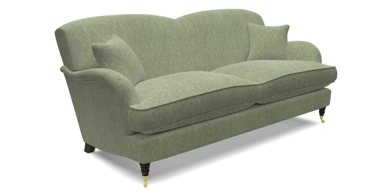Kentwell 3 Seater 2 Hump Sofa in RHS Botanicals Henry Moon Lions Tail Teal