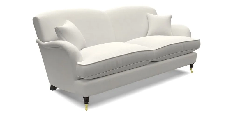 Kentwell 3 Seater 2 Hump Sofa in RHS Botanicals Henry Moon Lions Tail Teal