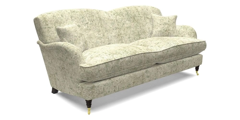 Kentwell 3 Seater 2 Hump Sofa in RHS Botanicals Henry Moon Lions Tail Teal