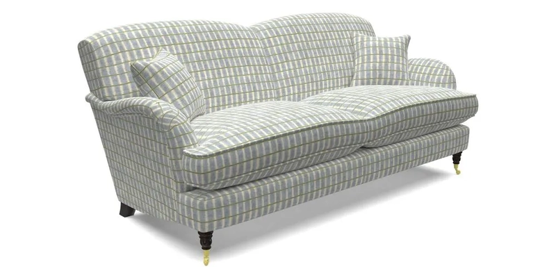 Kentwell 3 Seater 2 Hump Sofa in RHS Botanicals Henry Moon Lions Tail Teal