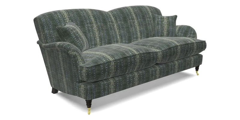 Kentwell 3 Seater 2 Hump Sofa in RHS Botanicals Henry Moon Lions Tail Teal