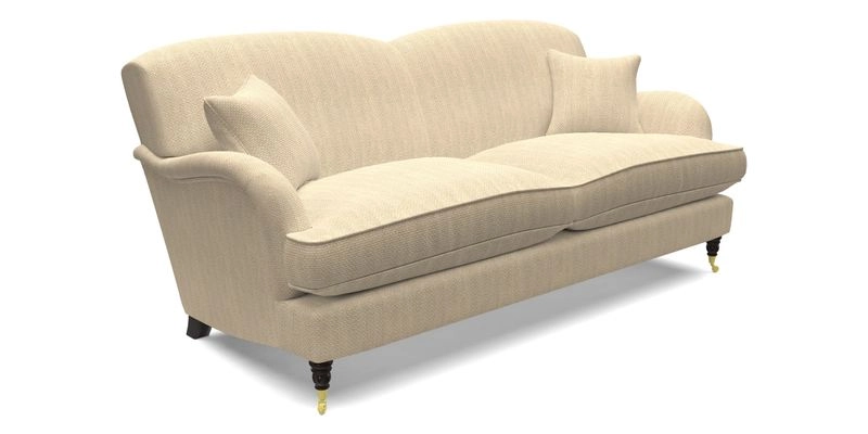 Kentwell 3 Seater 2 Hump Sofa in RHS Botanicals Henry Moon Lions Tail Teal