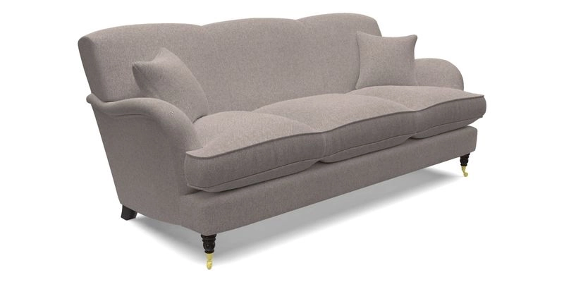Kentwell 3 Seater, 3 Hump Sofa in Linwood Omega Velvet Green Tea  Kentwell 3 Seater, 3 Hump Sofa in Linwood Omega Velvet Green Tea