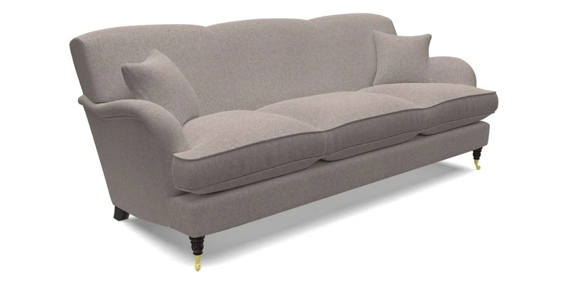 Kentwell 4 Seater 3 Hump Sofa in Linwood Omega Velvet Green-Tea