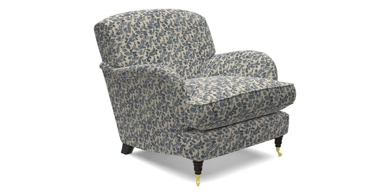 Kentwell Chair in Caroline Maria Applebee Collage Wildflowers with fringe in Sophie Bullion Currant