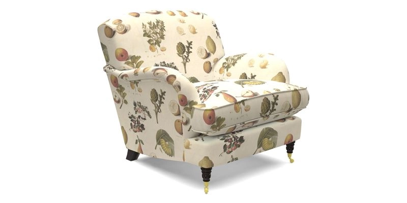 Kentwell Chair in Caroline Maria Applebee Collage Wildflowers with fringe in Sophie Bullion Currant