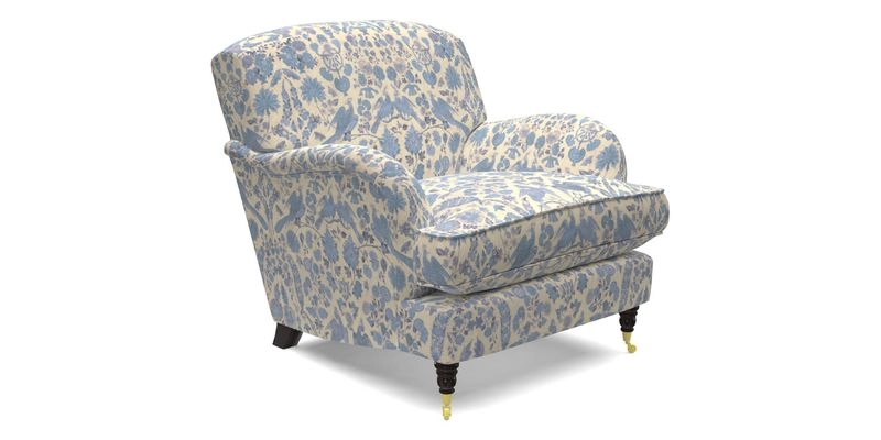 Kentwell Chair in Caroline Maria Applebee Collage Wildflowers with fringe in Sophie Bullion Currant