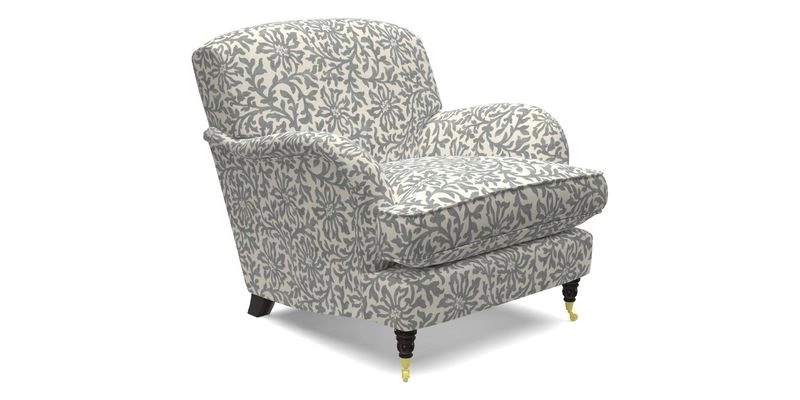 Kentwell Chair in Caroline Maria Applebee Collage Wildflowers with fringe in Sophie Bullion Currant