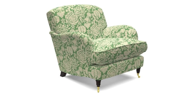 Kentwell Chair in Caroline Maria Applebee Collage Wildflowers with fringe in Sophie Bullion Currant