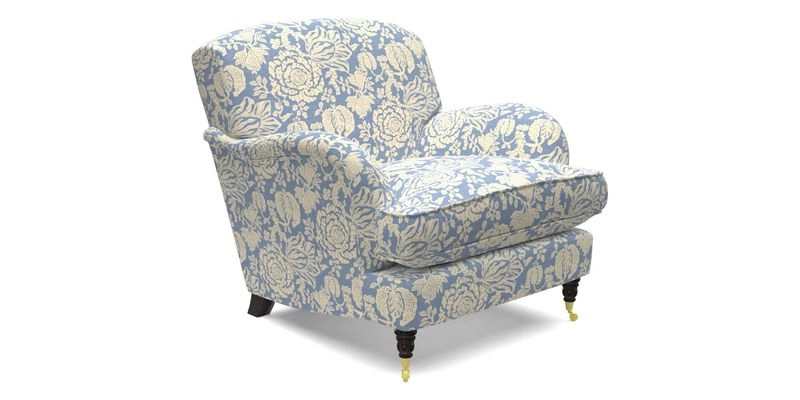 Kentwell Chair in Caroline Maria Applebee Collage Wildflowers with fringe in Sophie Bullion Currant