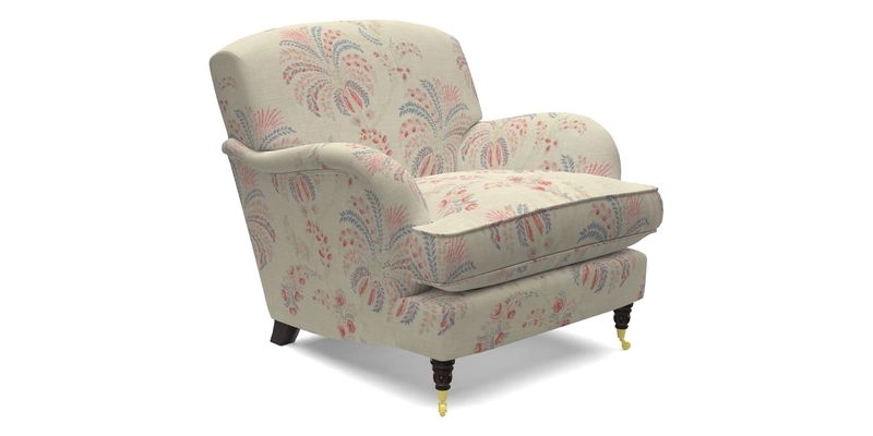 Kentwell Chair in Caroline Maria Applebee Collage Wildflowers with fringe in Sophie Bullion Currant