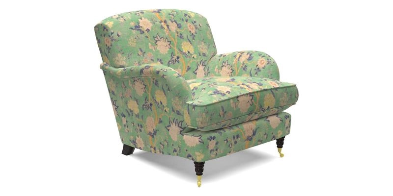 Kentwell Chair in Caroline Maria Applebee Collage Wildflowers with fringe in Sophie Bullion Currant