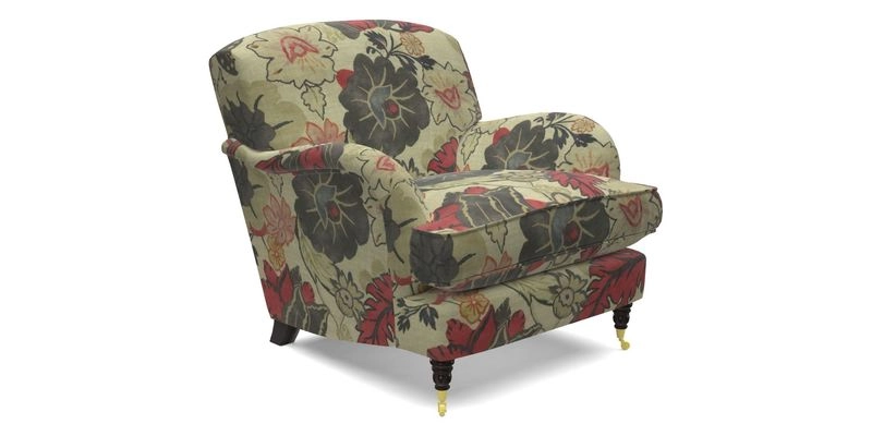 Kentwell Chair in Caroline Maria Applebee Collage Wildflowers with fringe in Sophie Bullion Currant