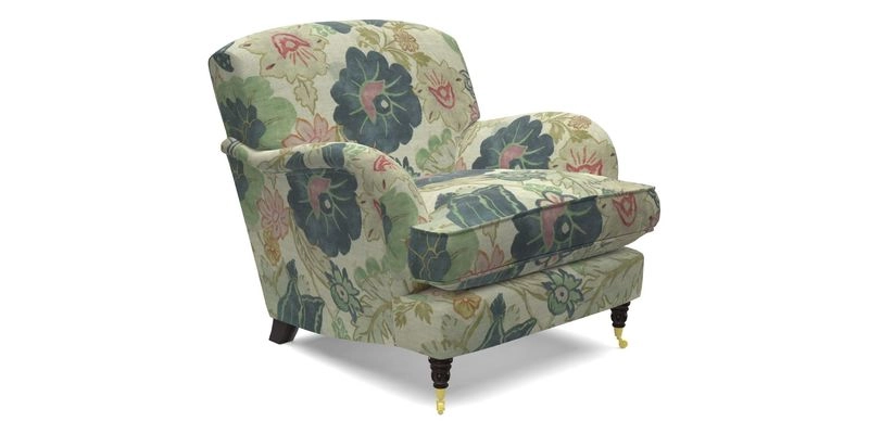 Kentwell Chair in Caroline Maria Applebee Collage Wildflowers with fringe in Sophie Bullion Currant