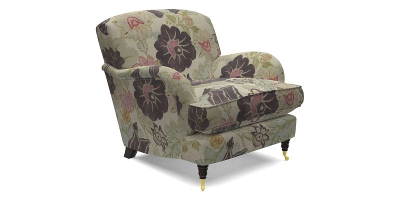 Kentwell Chair in Caroline Maria Applebee Collage Wildflowers with fringe in Sophie Bullion Currant