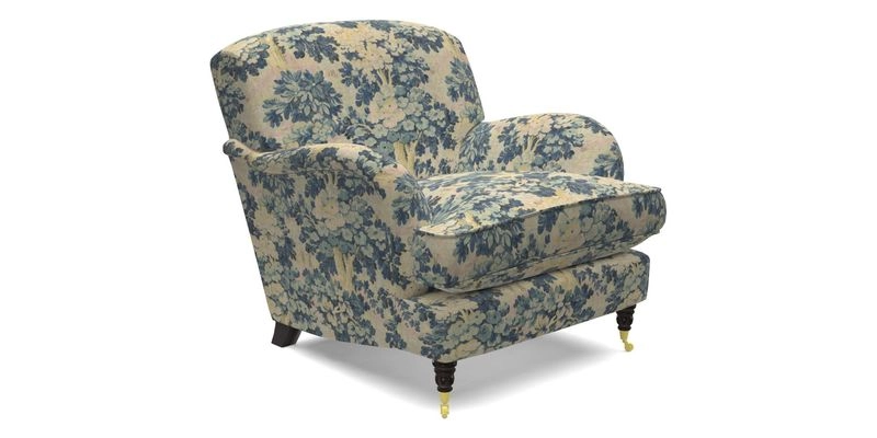 Kentwell Chair in Caroline Maria Applebee Collage Wildflowers with fringe in Sophie Bullion Currant