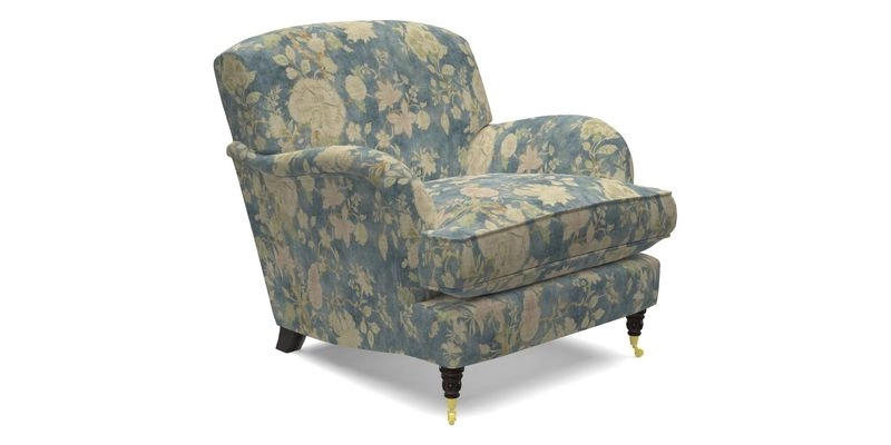 Kentwell Chair in Caroline Maria Applebee Collage Wildflowers with fringe in Sophie Bullion Currant